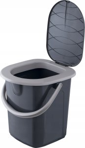 Branq Toaleta turystyczna wiadro WC antracyt z pokrywą 22L 1306 (5906142985722) 6