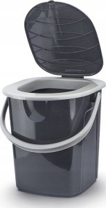 Branq Toaleta turystyczna wiadro WC antracyt z pokrywą 22L 1306 (5906142985722) 9
