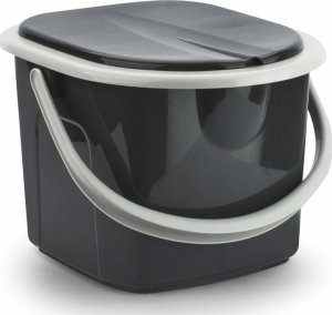Branq Toaleta Turystyczna Wiadro WC Antracyt z pokrywą 15,5L 1305 (5906142985685) 7