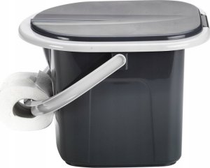 Branq Toaleta Turystyczna Wiadro WC Antracyt z pokrywą 15,5L 1305 (5906142985685) 9