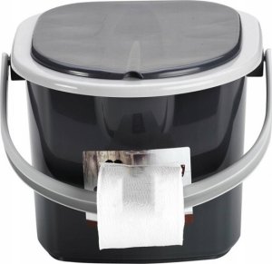 Branq Toaleta Turystyczna Wiadro WC Antracyt z pokrywą 15,5L 1305 (5906142985685) 10
