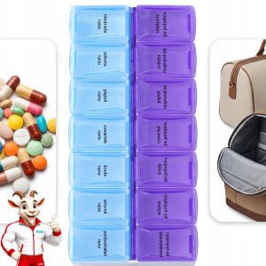 Pako Organizer pojemnik na leki 7 dni dwie pory dnia KAP025 (5906142985401) 2
