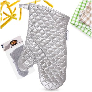Douceur d`Interieur Rękawica kuchenna bawełniana srebrna 30,5 cm (8592381238322) 6