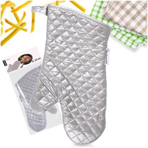 Orion Rękawica kuchenna bawełniana srebrna 33 cm (8592381238315) 6