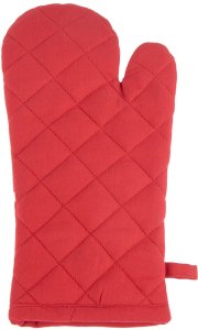 Orion Rękawica kuchenna bawełniana z magnesem czerwona grochy TECKA 32 cm (8592381238032) 4