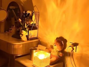 Lampa stołowa Verk Lampka kryształ RGB z pilotem USB nastrojowa dekoracyjna kostka nocna 2
