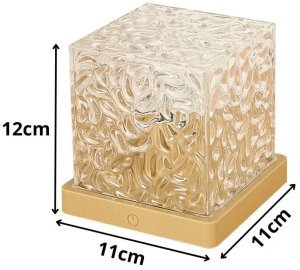 Lampa stołowa Verk Lampka kryształ RGB z pilotem USB nastrojowa dekoracyjna kostka nocna 6