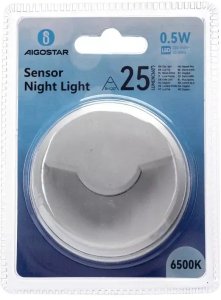 Lampka wtykowa do gniazdka Aigostar  Nocna LED z wyłącznikiem i czujnikiem nocy 0.5W 6500K 25lm IP20 Aigostar 5
