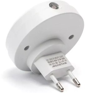 Lampka wtykowa do gniazdka Aigostar  Nocna LED z wyłącznikiem i czujnikiem nocy 0.5W 3000K 25lm IP20 Aigostar 4