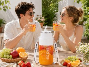 xxxxxxxxxxxxxxxx Verk Group (Verk) Bidon blender butelka USB 1200ml kubek do smoothie shaker ze słomką paskiem 7
