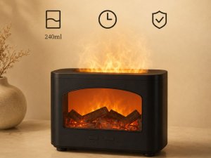 Dyfuzor zapachowy xxxxxxxxxxxxxxxx Verk Group (Verk) Nawilżacz powietrza kominek LED dyfuzor aromaterapia USB efekt płomienia 2