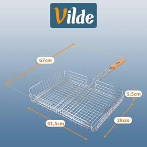 Vilde Ruszt do grillowania metalowy 41,5x28 cm (5900670117686) 5