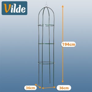 Vilde Pergola ogrodowa obelisk metalowa zielona 36x36x194 cm (5900670122215) 5