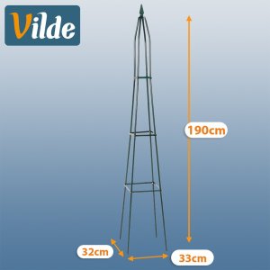 Vilde Pergola ogrodowa obelisk metalowa zielona 33x32x190 cm (5900670122222) 5