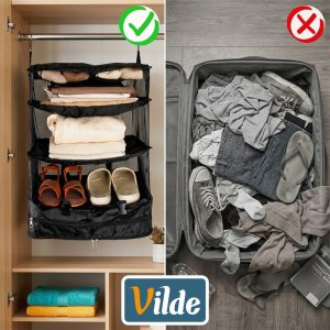 Vilde Organizer podróżny do walizki wiszący 4-poziomowy (5900670127487) 8