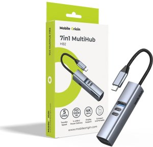 HUB USB Mobile Origin 7in1 MultiHub HB2 - 3x USB-C, USB-A, HDMI, TF/SD Cards, USB-C Cable (MO-71MH-HB2) 4