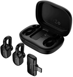 Mikrofon Hoco Krawatowy bezprzewodowy USB-C L27 czarny 2