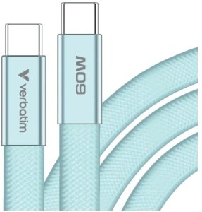 Kabel USB Verbatim USB-C - USB-C 60W 1.2 m Niebieski (30273) 2