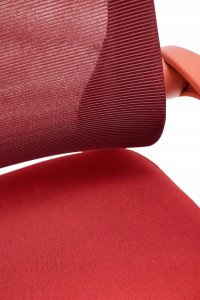 Krzesło biurowe Giosedio Ergonomiczny czerwony fotel biurowy regulowane podłokietniki BHP (FHX001) 13