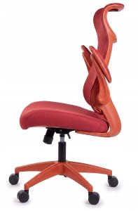 Krzesło biurowe Giosedio Ergonomiczny czerwony fotel biurowy regulowane podłokietniki BHP (FHX001) 5