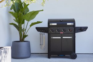 Barbecook Gas Barbecue Luca 412 with Cabinet and Sideburner, 145.4 x 60.3 x 112.3 cm | (BC-GAS-3100) 2