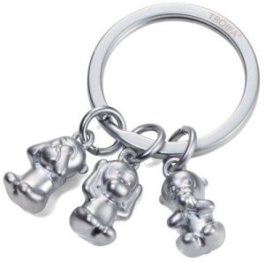 Troika Brelok Three Monkeys, 3 charmsy, metal, srebrny (TRKR17-18/MA) 2