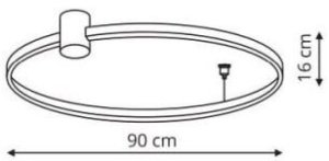 Lampa sufitowa Light Prestige LED RING 50W czarna CCT 6