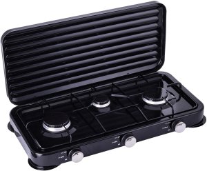 Unilight Kuchenka przenośna gazowa turystyczna campingowa 3 palniki 2x2,2kW 1x1,1kW (5904422426507) 2