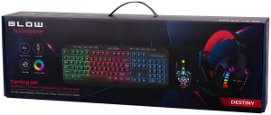 Fury Klawiatura+mysz+słuchawki+podkładka BLOW 4