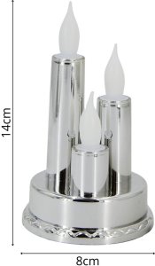 Koopman Świeca LED 14cm na okrągłej podstawie 5