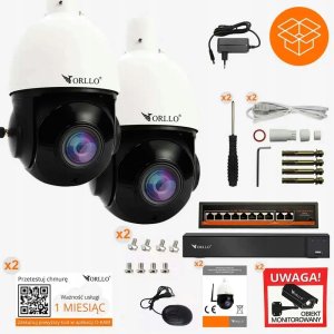 Rejestrator ORLLO Zestaw 2 Kamer WIFI IP PoE Obrotowe Z10+NVR1+switch SW1 5