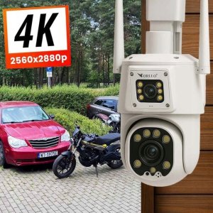 Kamera IP ORLLO WIFI 4G SIM TZ8 4K obrotowa z panelem słonecznym 2 obiektywy 10