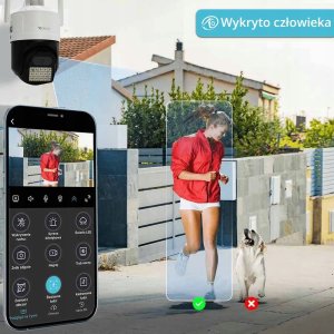 Kamera IP ORLLO 4K GSM AI 8MPx zewnętrzna Z17 ultra panel solarny 14