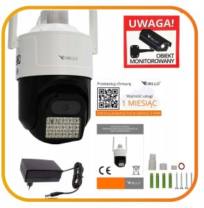 Kamera IP ORLLO 4K GSM AI 8MPx zewnętrzna Z17 ultra panel solarny 6