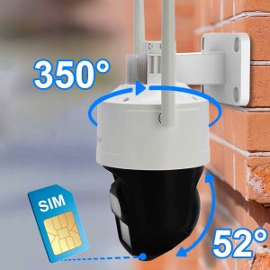 Kamera IP ORLLO 4K GSM AI 8MPx zewnętrzna Z17 ultra panel solarny 8