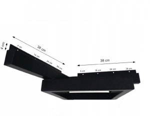QLS Nogi do ławki ogodowej RZYM solidne metalowe 2 SZT (07193) 7