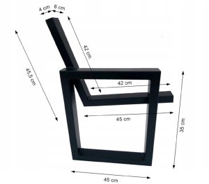 QLS Nogi do ławki ogodowej RZYM solidne metalowe 2 SZT (07193) 8