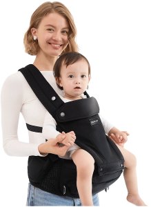 Momcozy Hip Seat Baby Carrier Black Medium | Nosidełko z siedziskiem biodrowym | kolor czarny, rozmiar M (HC014-BS00NB-A) 2