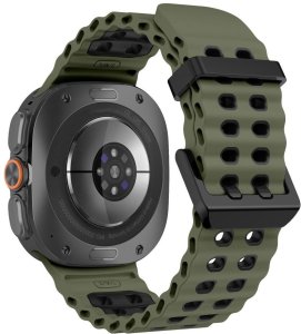 4kom.pl TECH-PROTECT ICONBAND PRO SAMSUNG GALAXY WATCH ULTRA 1 / 2 2024-2026 (47 MM) MILITARY GREEN/BLACK (5906302325900) 2