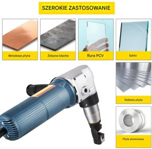 Erdi Nożyce elektryczne do metalu 625W 1000RPM do stali aluminium plastik 6