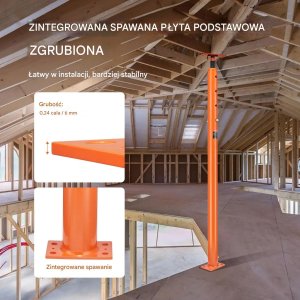 Kita Podpora stropowa regulowana 8164 kg 135-236cm stalowa do poziomowania 3