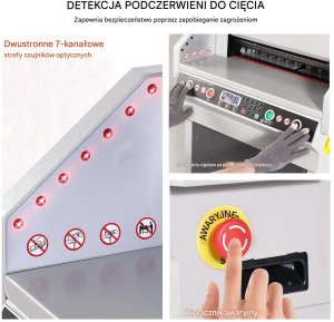 VeroTech Gilotyna do papieru elektryczna 450 mm 18 cali heavy duty biuro 3
