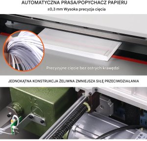 VeroTech Gilotyna do papieru elektryczna 450 mm 18 cali heavy duty biuro 7