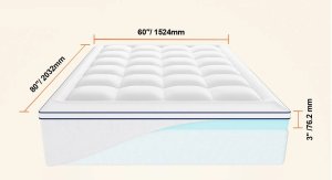 Mollyflex Topper materac nawierzchniowy memory foam 7,6 cm 152x203 cm komfort snu 2