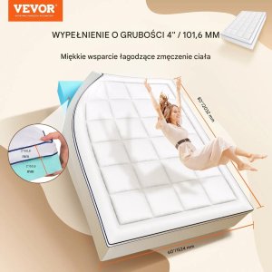 Mollyflex Topper materac nawierzchniowy memory foam 10 cm 152x203 komfort snu 5