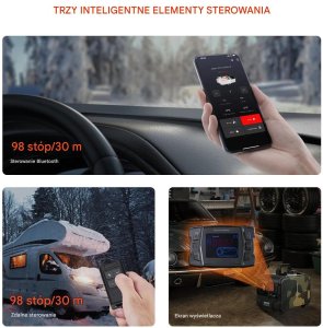 Skan Ogrzewanie postojowe diesel air heater 8 kW 12 V 24 V Bluetooth czarne moro 7