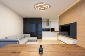 Lampa sufitowa Globe LED Jacks 40W CCT brąz biały Globo 9