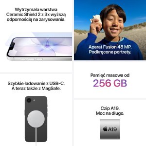 Smartfon Apple iPhone 17e 5G 8/256GB Różowy  (MHRX4SX/A) 6