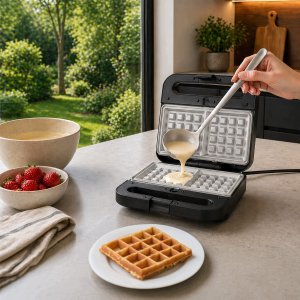 Opiekacz Webber Toster grill gofrownica 3W1 1000W ceramiczne płyty wyjmowane INOX (05SR3) 4
