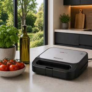 Opiekacz Webber Toster grill gofrownica 3W1 1000W ceramiczne płyty wyjmowane INOX (05SR3) 5